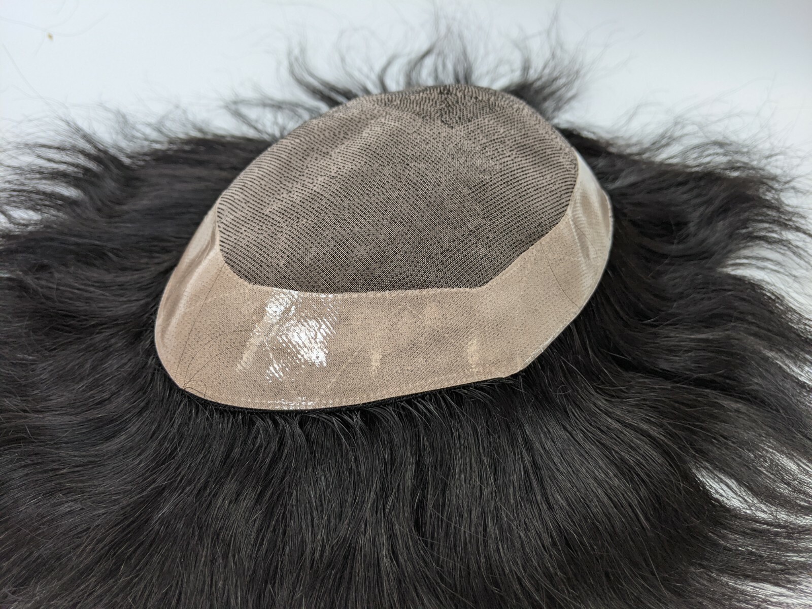 New hair system with Men hair Mono Mens Human Men Toupee Replacement System Unit