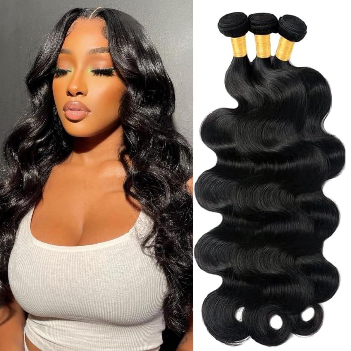 3pcs 16 18 20 Inch Raw Body Wave Human Hair Bundles Unprocessed Extensions BW