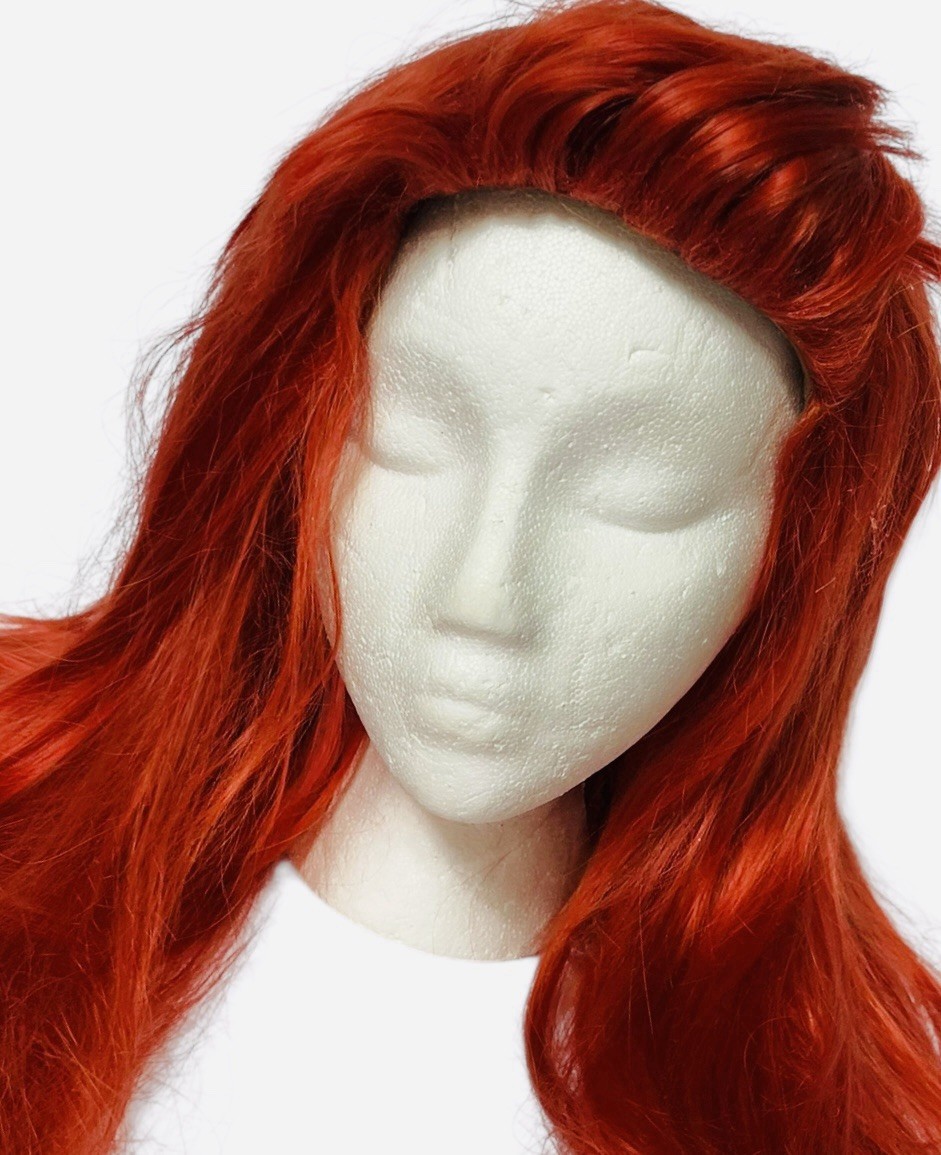 Arda Wigs Little Mermaid Wig Long Red Hair Cosplay Halloween Costume Hair