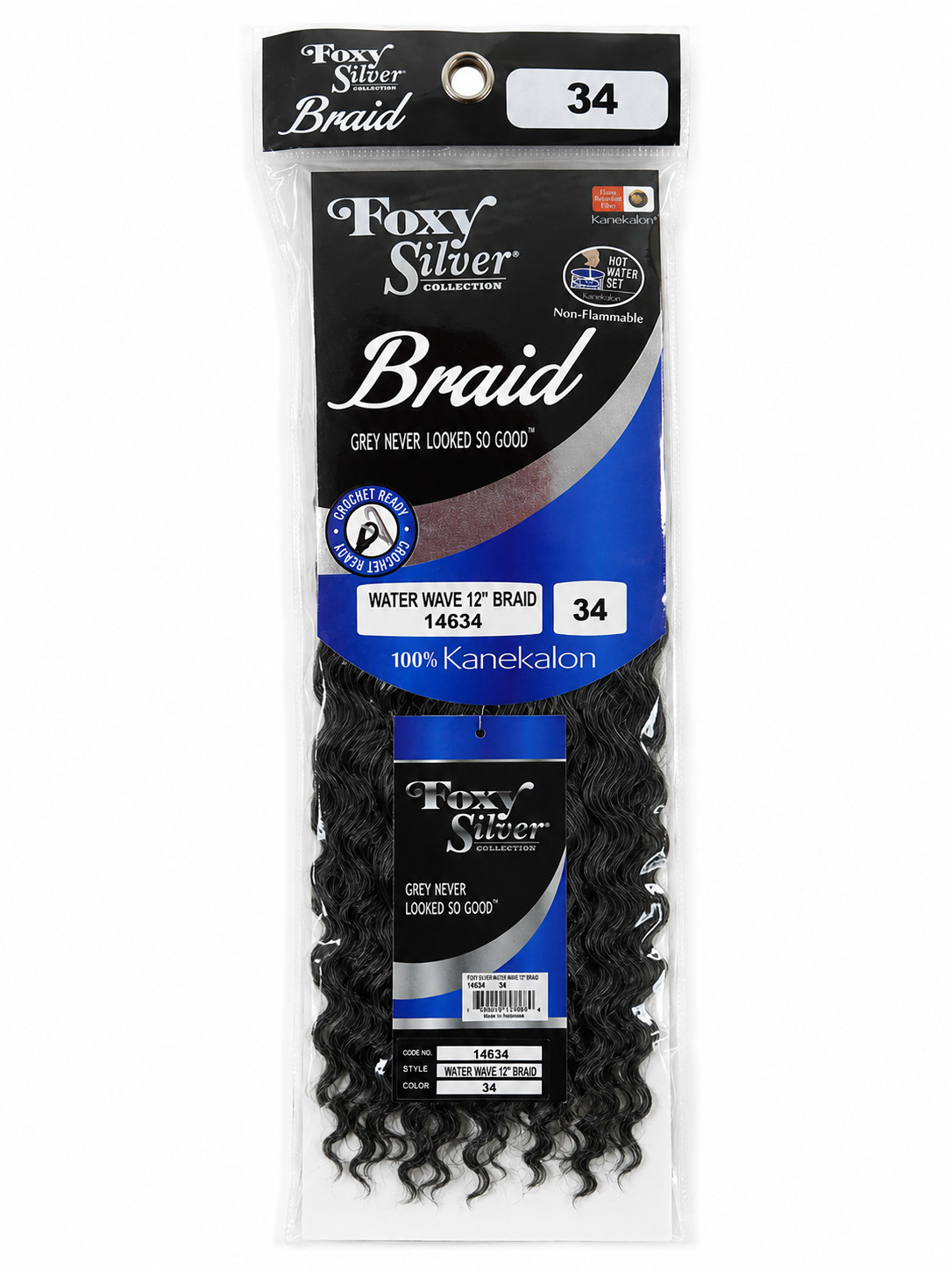Foxy Silver Water Wave 12” Crochet Braiding Hair
