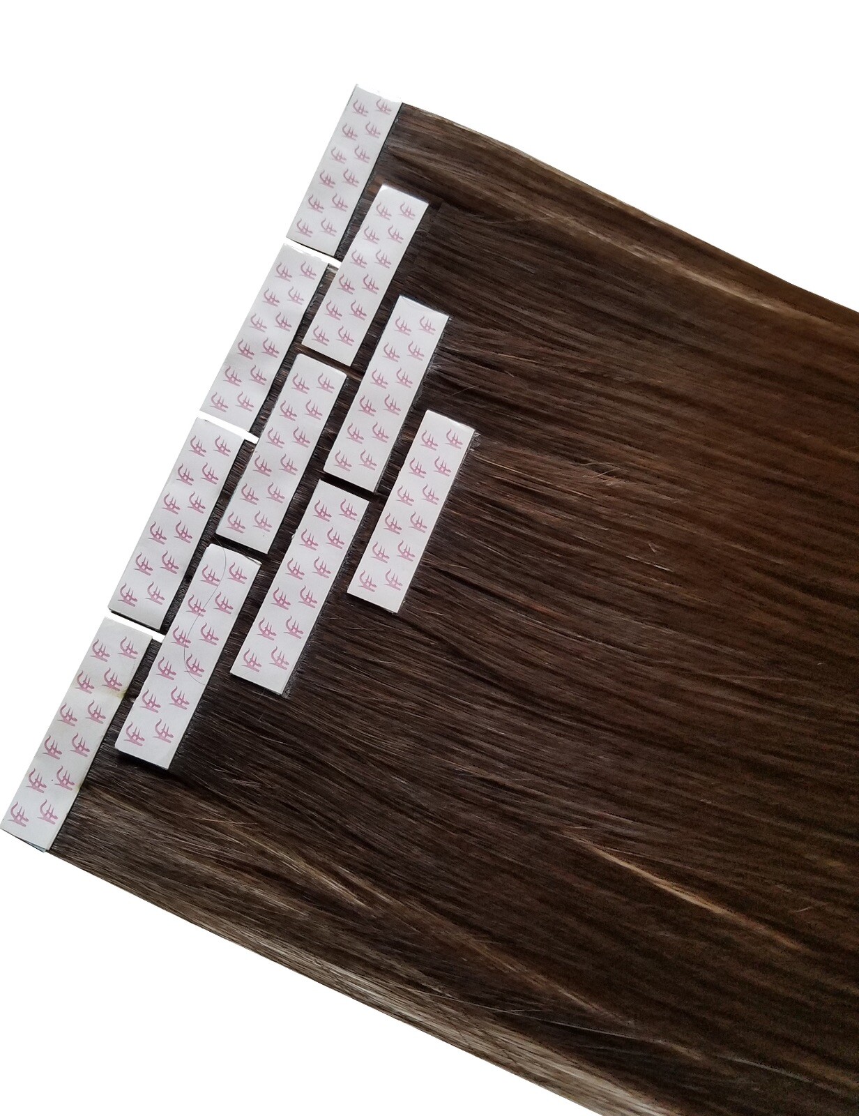 #4 Rich Mocha, Tape-In 20” 10pcs 25g 100% REMY Human Hair Extensions Seamless