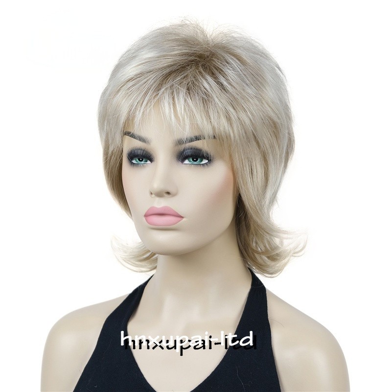 12 In Mid Length Women Natural Daily Shag Caples Wavy Layered Synthetic Hair Wig