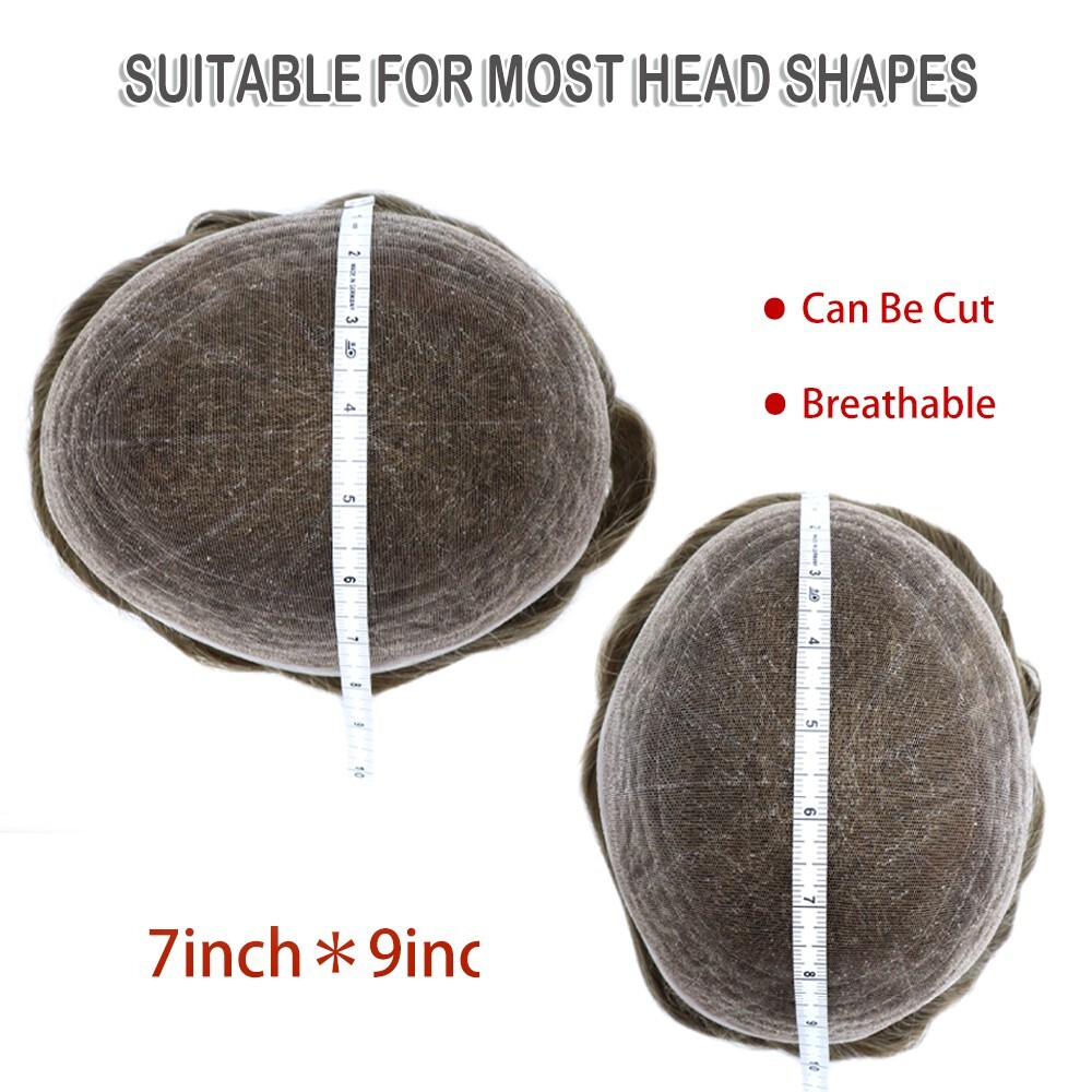 Full SWISS Lace Men Toupee Light Density Remy Hair System Replacement for Men US