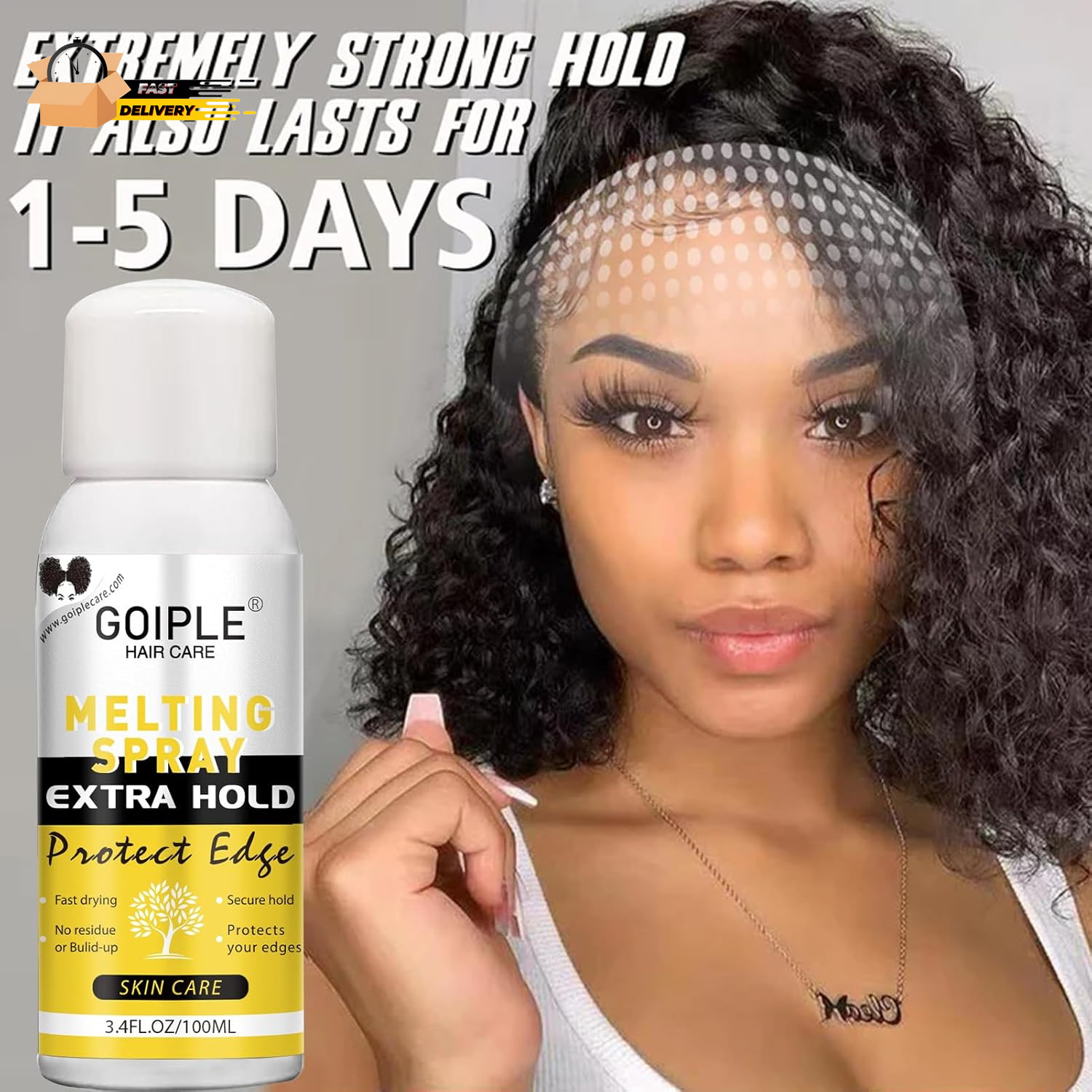 Lace Melting and Holding Spray Glue-Less Hair Adhesive for Wigs, Lace Bond Adhe