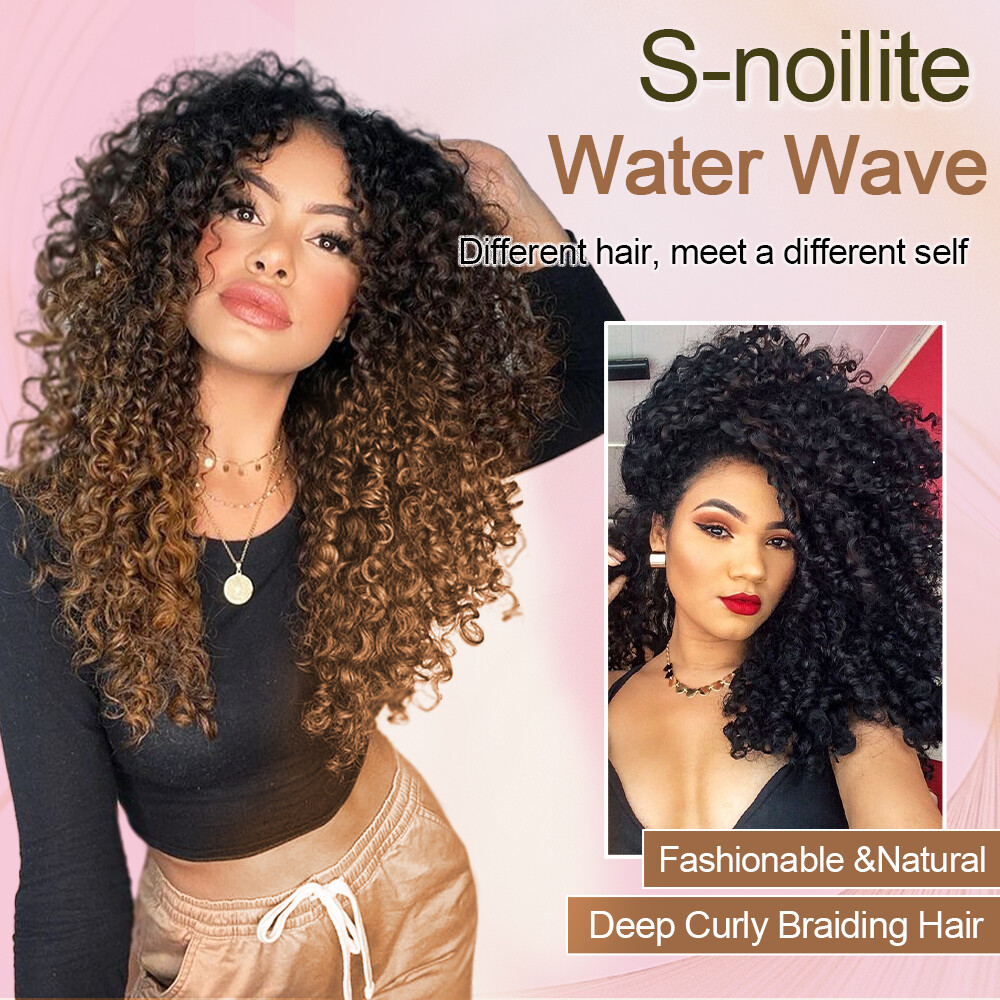 REAL As Human Natural Water Wave Crochet Braids Deep Curly Hair Extensions Soft