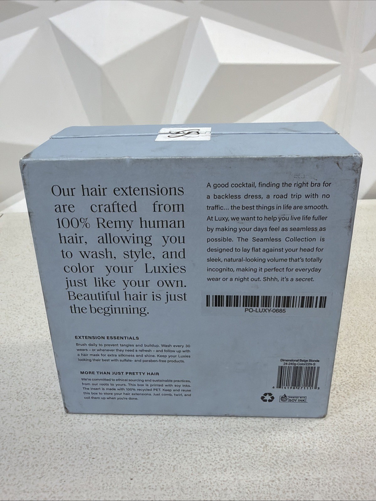 LUXY HAIR EXTENSIONS DIMENSIONAL BEIGE BLONDE SEAMLESS CLIP INS 24in 240g