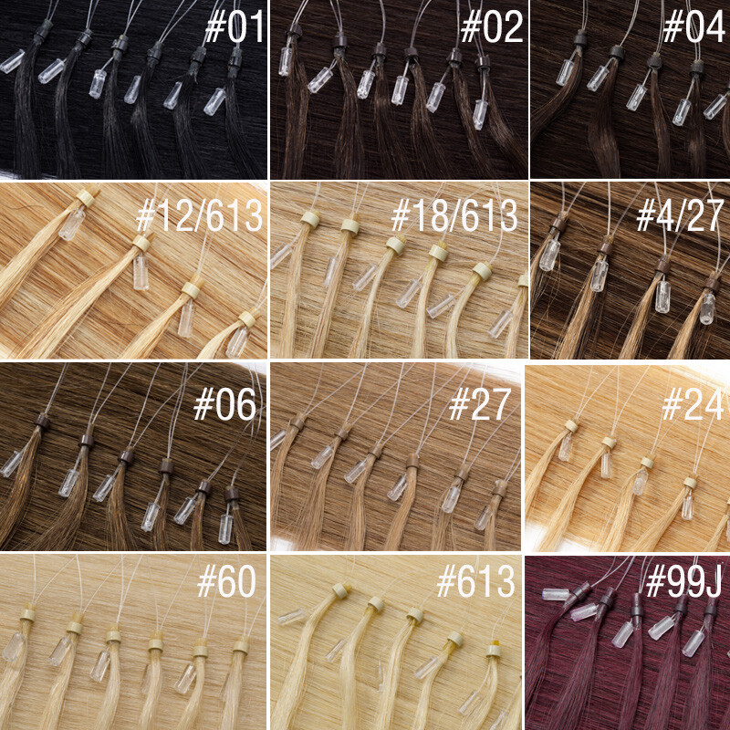 150g Real Thick Micro Ring Human Hair Extensions Loop Microlink Beads Tip 0.5/1g
