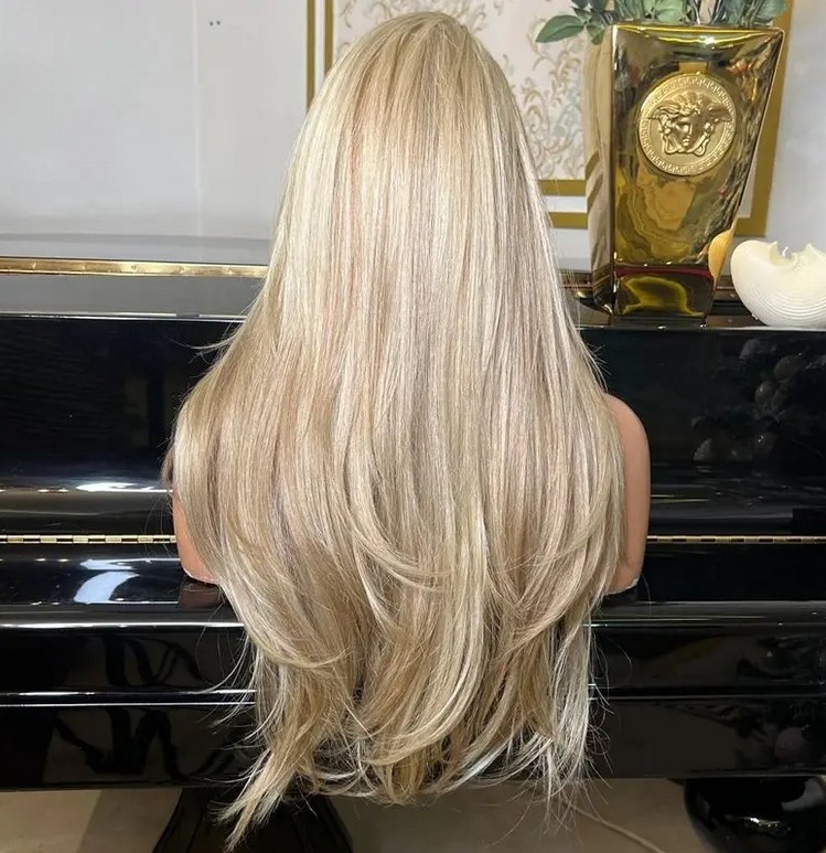 26 Inch Ombre Golden Ash Blonde Human Hair 13×4 Lace Front Wigs for Party