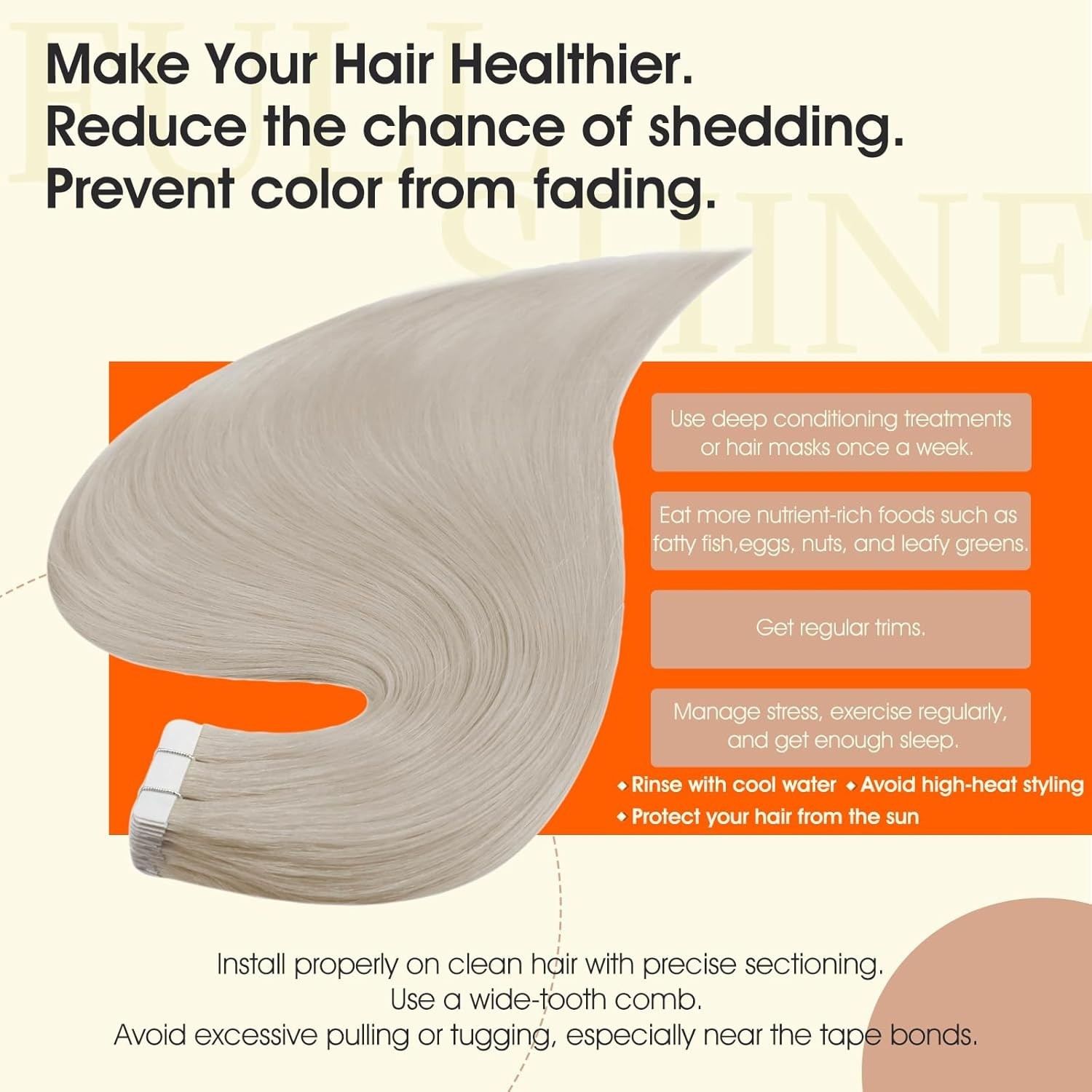 Invisible Seamless 12 Inch Hair Extensions in 1000 Ice Blonde for Weddings
