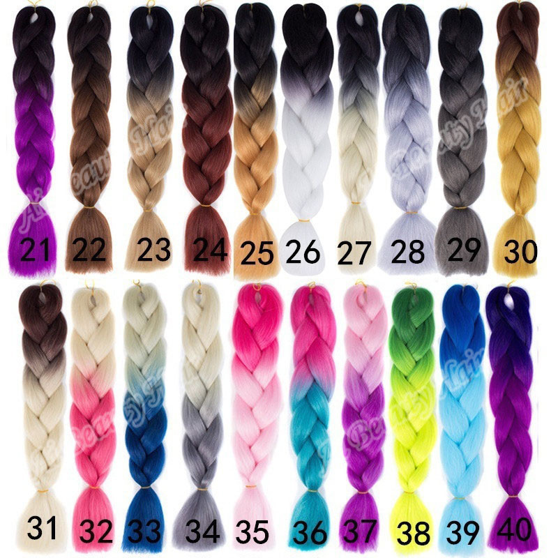 24″ 100g Straight Hair Braids Hair Synthetic Crochet Braiding Hair Extensions