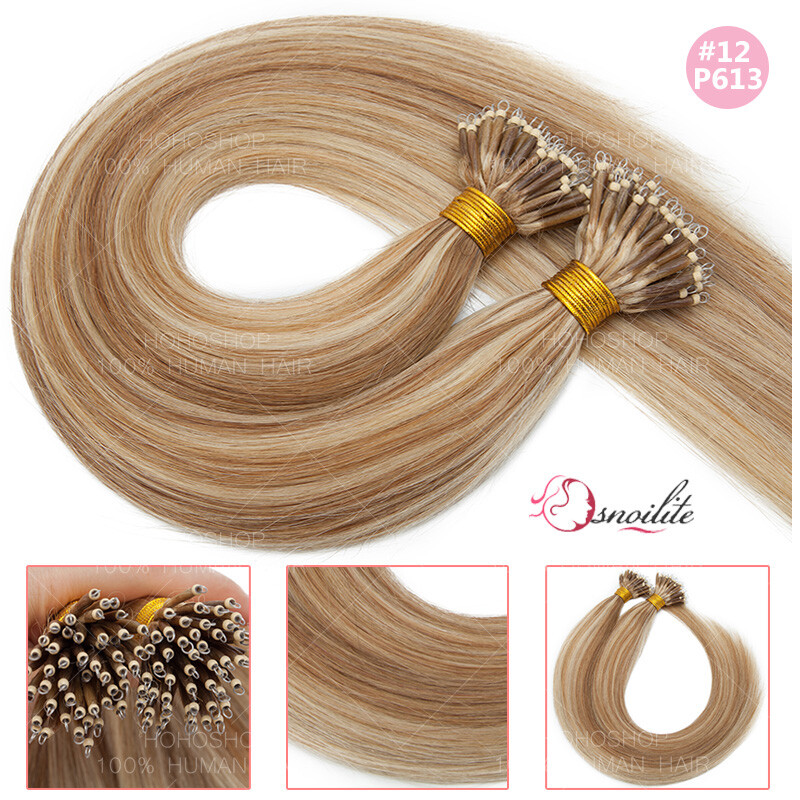 CLEARANCE Nano-Ring Bead Tip 100% Remy Human Hair Links Micro Loop Extensions