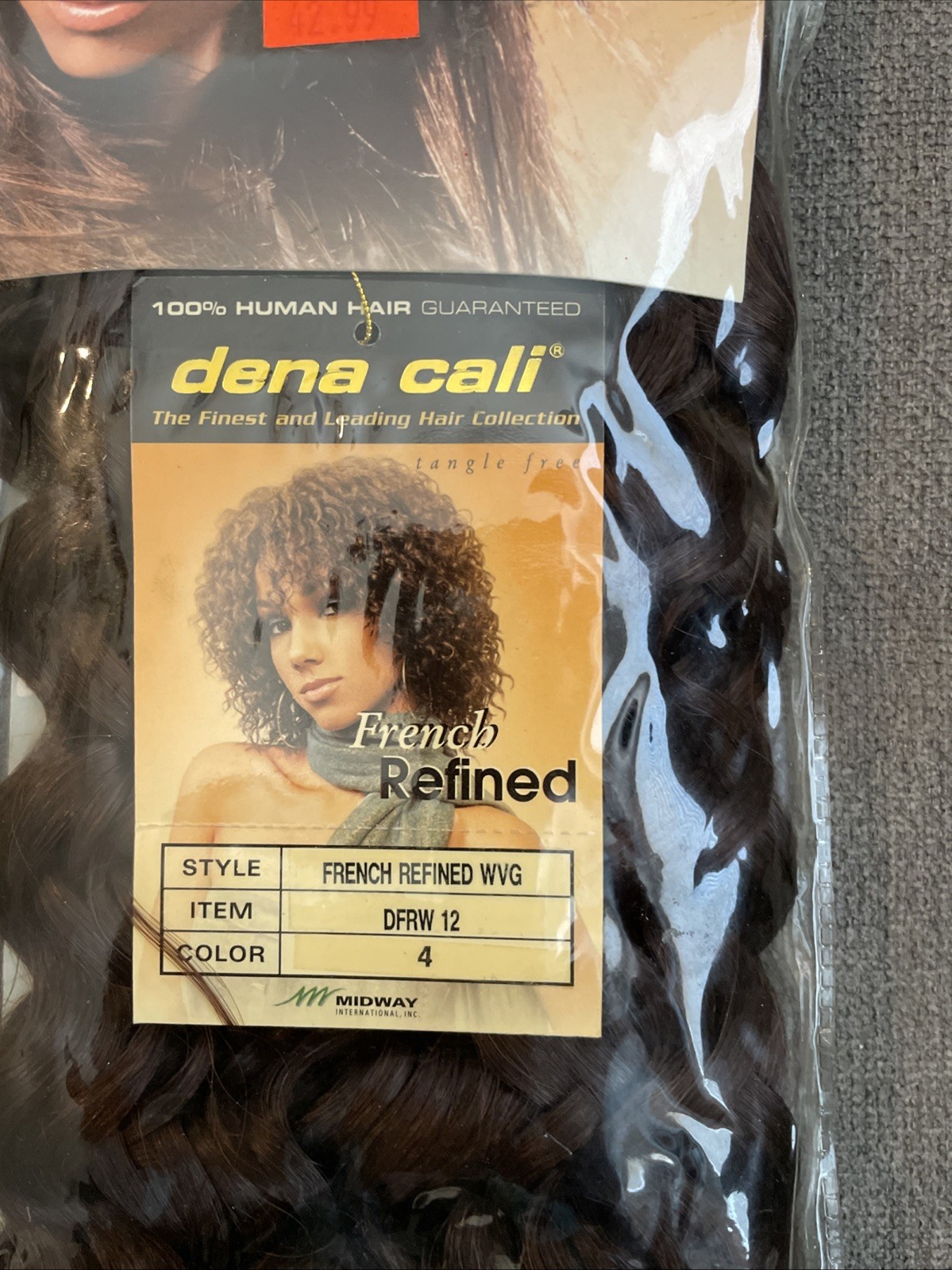 Dena Cali 100% Human Hair French Refined WVG 12 Inch Wavy Curly Brunette