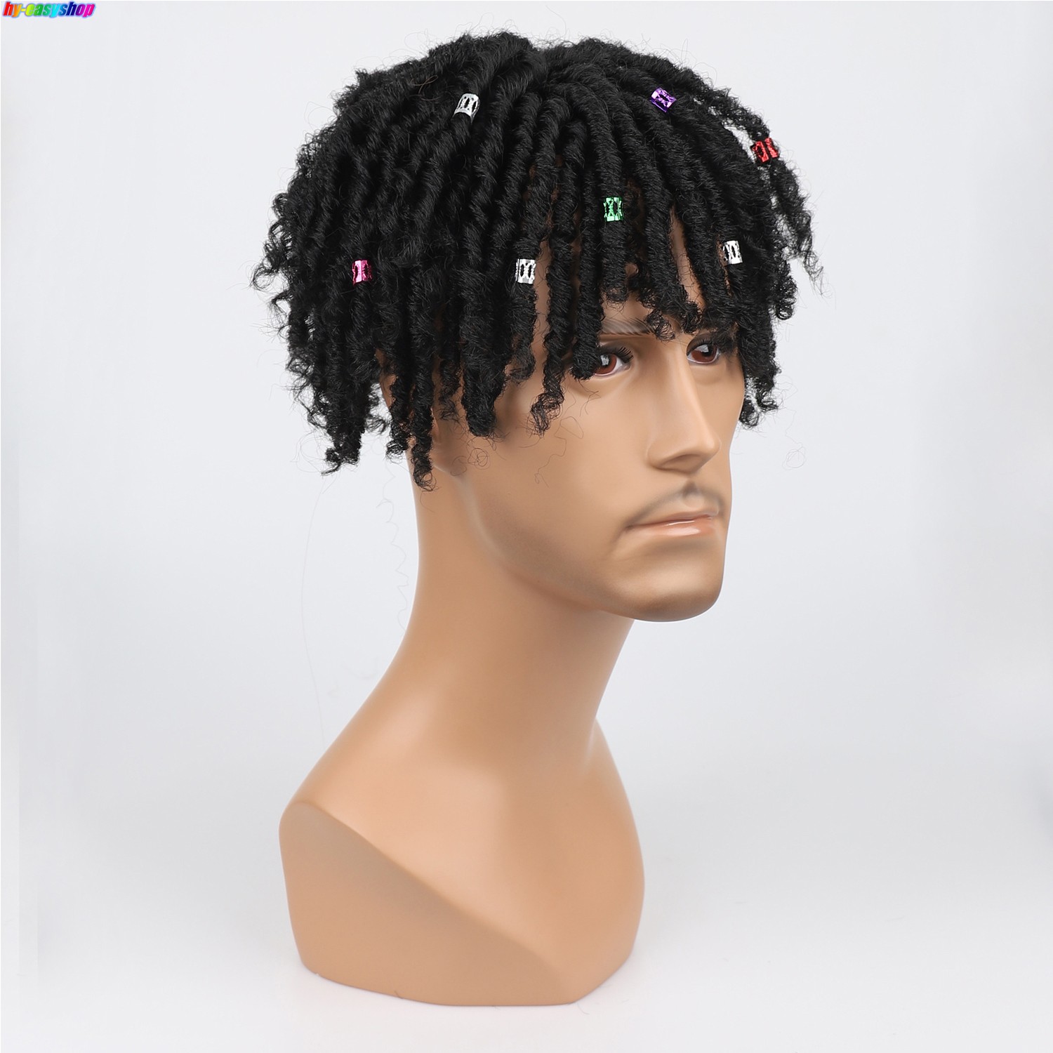 African Wig Top Black Curly Non-mainstream Afro Men Dreadlock Wig