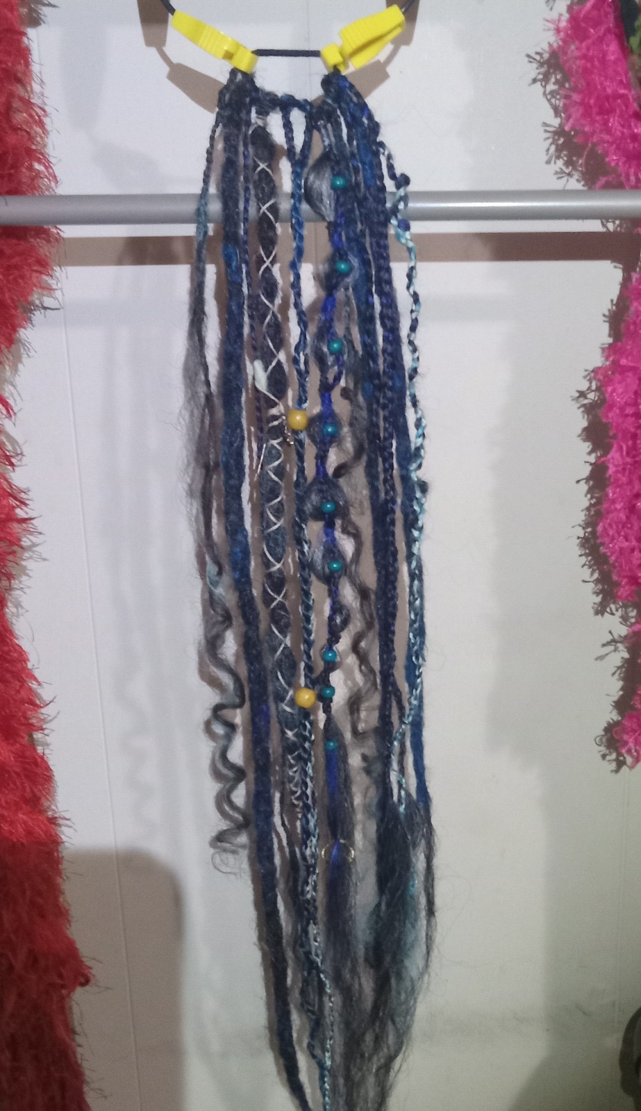 Dreadlock Extensions Hair 0.6 0.8cm Thick Full Handmade 14 burning man Locs set
