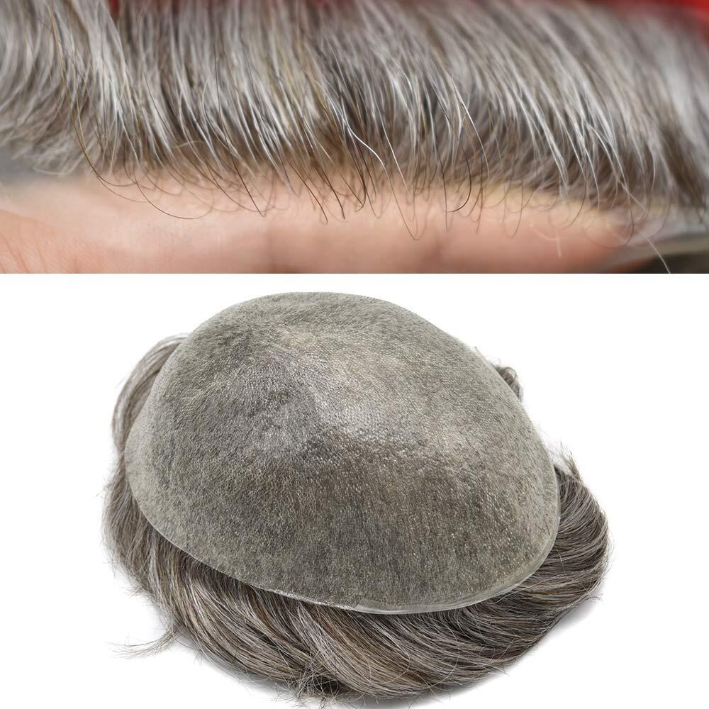 Mens Hair Replacement Ultra Thin Skin Toupee All Colors Hairpieces PU System Wig