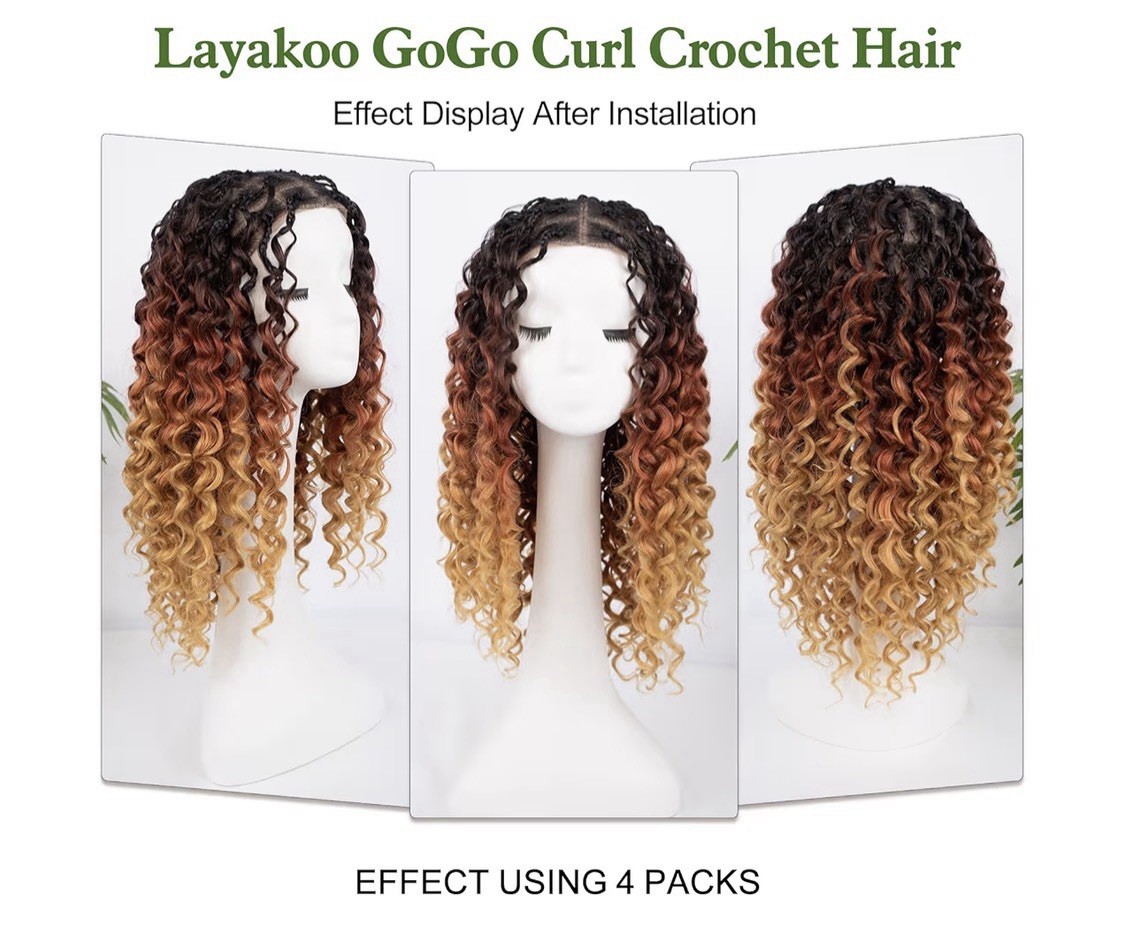 Curly Crochet Hair for Black Women Pre Looped Gogo Curl Crochet Hair 1B3027 Boho