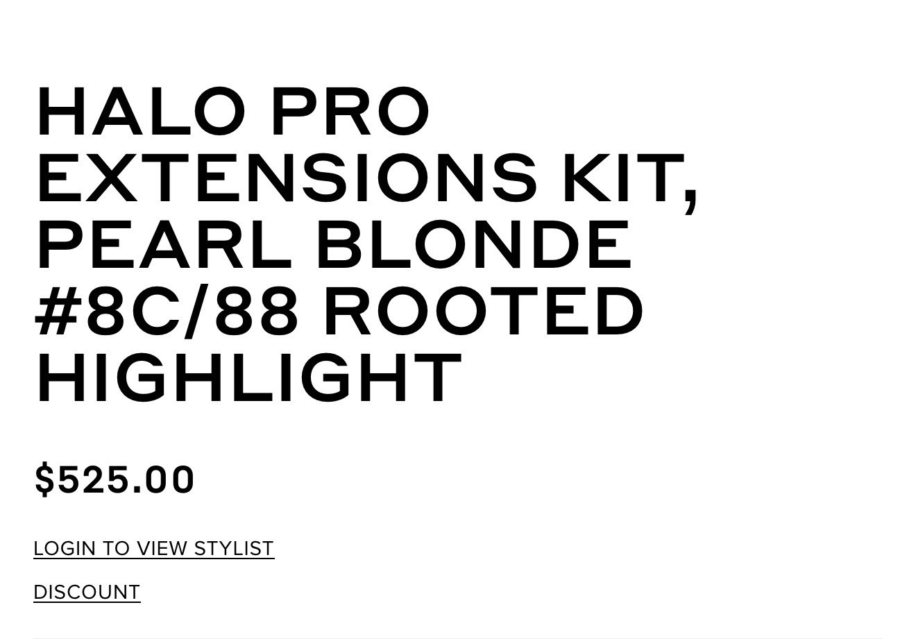 Bellami Halo Pro Hair Extension 18” Pearl Blonde Rooted Highlight With Comb NEW