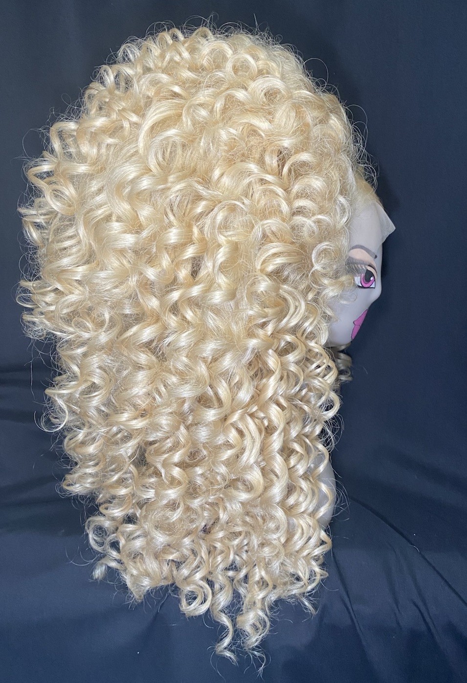 Super Bouncy Curly Half Up Half Down Ponytail Styled Wig For Drag Queens