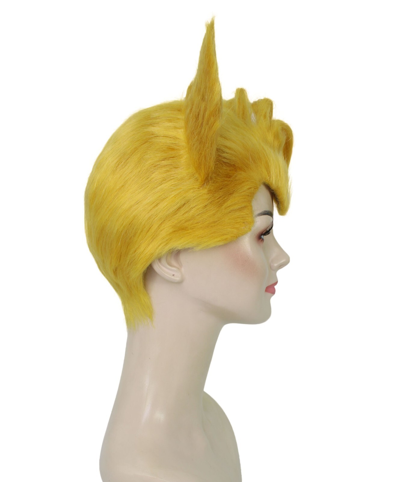 Adult Unisex Video Game Movie Yellow and White Furry Fox Cosplay Wig HW-7053