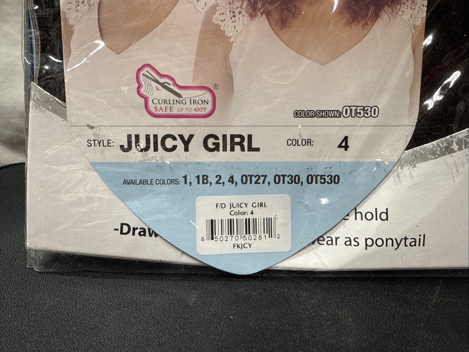 JUICY GIRL •FREETRESS EQUAL SYNTHETIC DRAWSTRING FULL CAP HALF WIG• COLOR 4