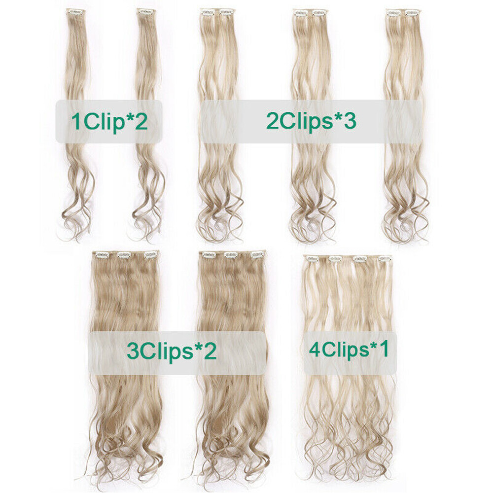 CLEARANCE 8PCS Clip In 100% Real Hair Extensions Thick Full Head as Human Hair