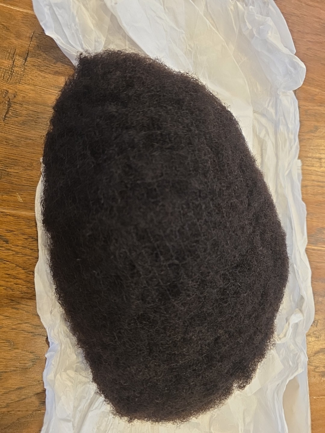 Afro Curly Full Lace Toupee African American Mens Toupee Human Hair 4mm wave