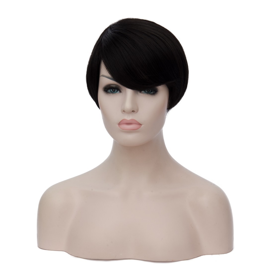 New Short Black Layered Women’s Synthetic Wig 6Inch