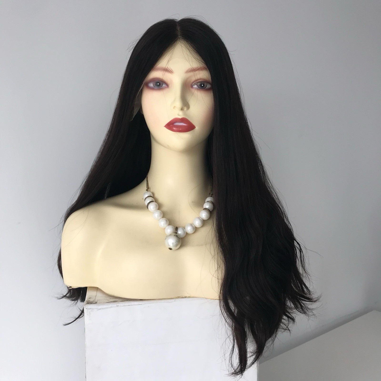 Human Hair Wig Sheitel – Color 4 | 22 Inch | Extra Small Layer | Wavy | Size M