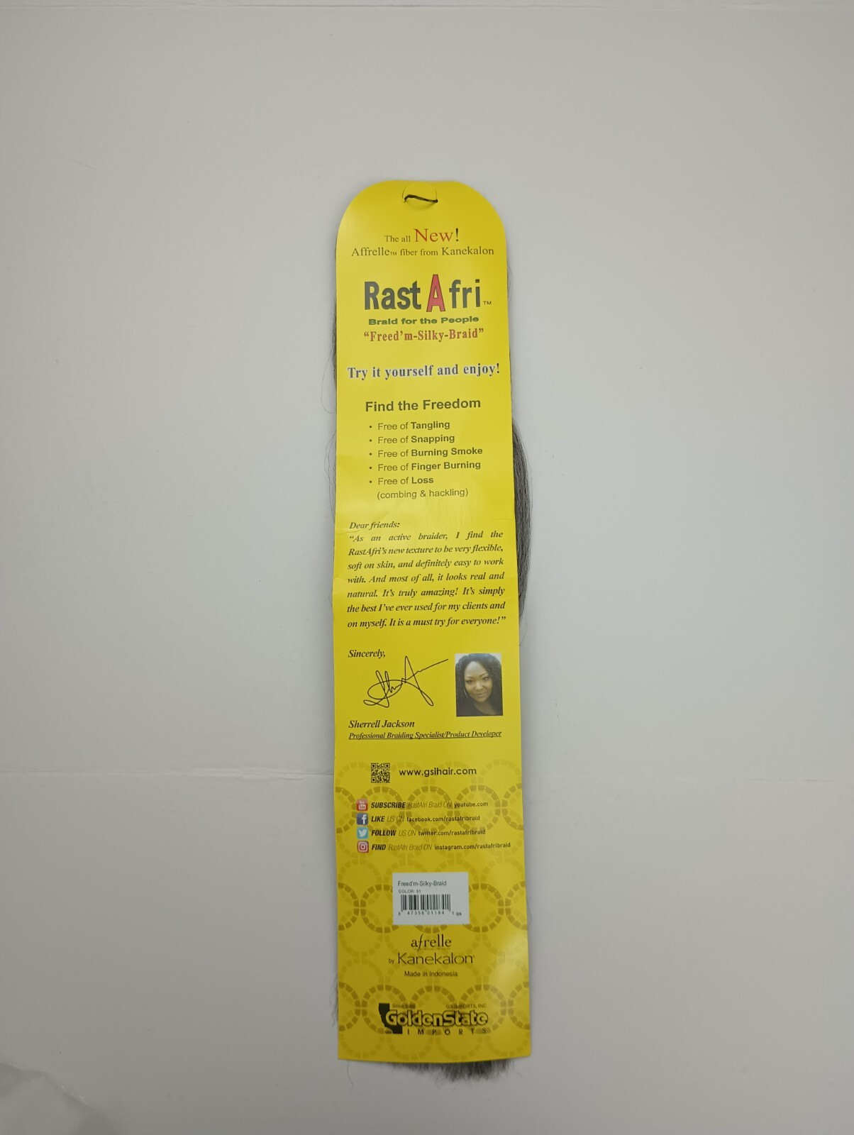 24″ Kanekalon Twist Braid, Synthetic Hair Extensions Rast A fri, 100 g. Color 51