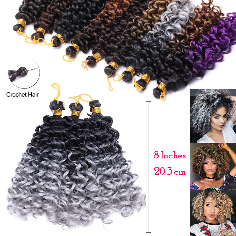 Curly Kinky Deep Wave 3 Bundle Thick Afro Crochet As Human Hair Brazilian 90g US