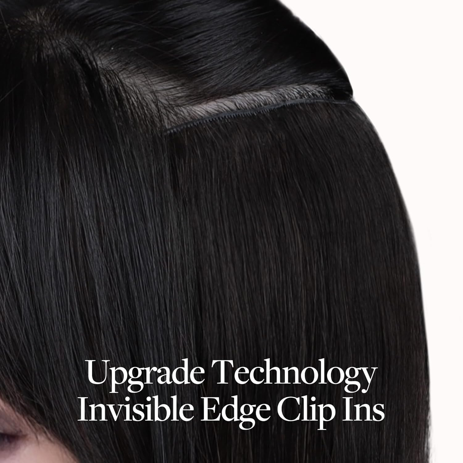 GOO GOO Invisi Edge Clip in Hair Extensions Set, 16Inch 130G, 5Pcs Injected Seam