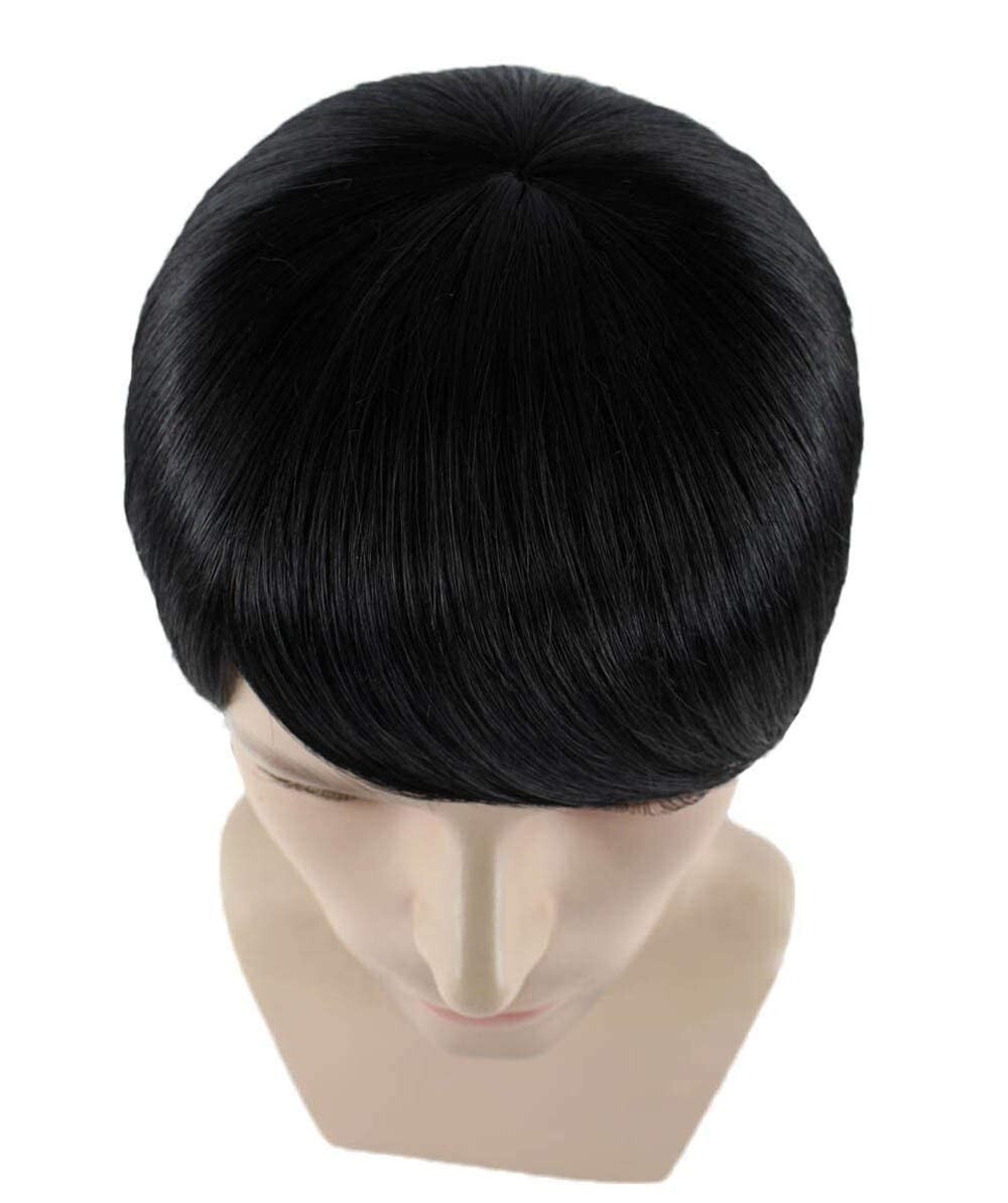 60’s Mod Men Wig | Black Vintage Wig | Premium Breathable Capless Cap HM-228