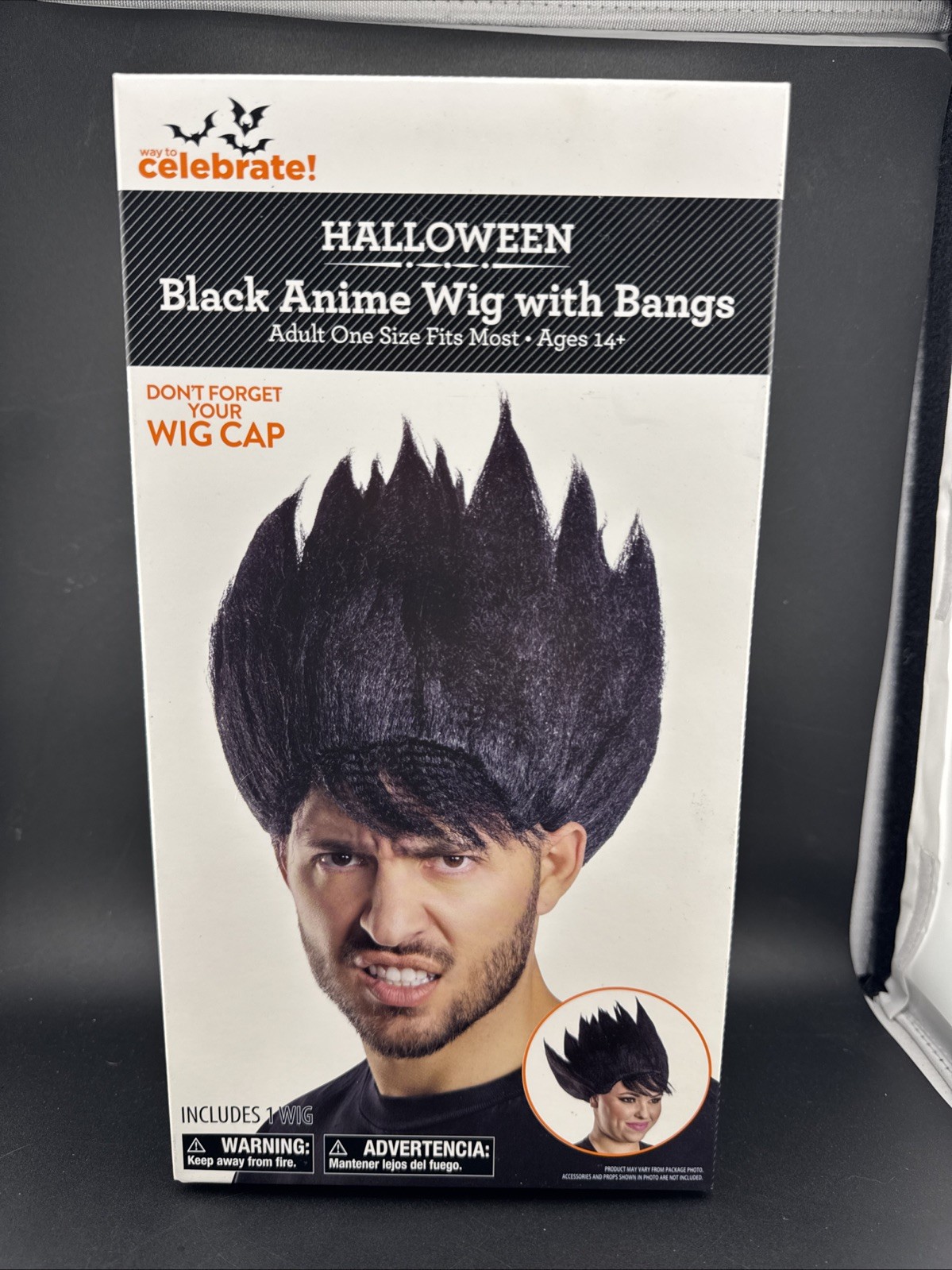 Adult Men’s Anime-themed Spiky Wig with Bangs 📦