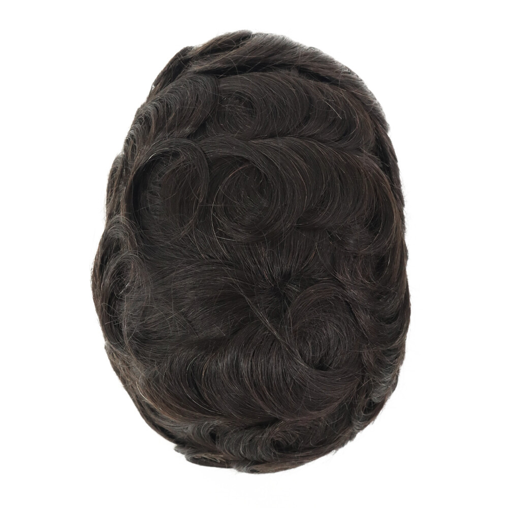 Men Toupee Hairpiece French Lace Hair System Replacement Poly Skin Men Wig 6×9