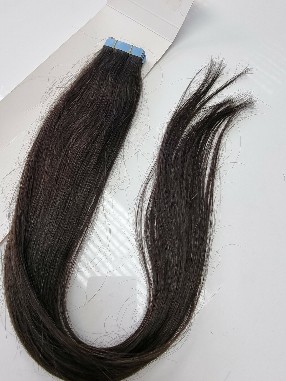 12AA RUSSIAN TAPE IN HAIR Extensions 1b# NATURAL COLOUR 40Pcs 100g STRAIGHT