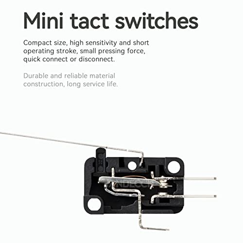 10Pcs Lead Limit Switch Long Straight Hinge Lever, SPDT 1NO 1NC Snap V-153-1C25