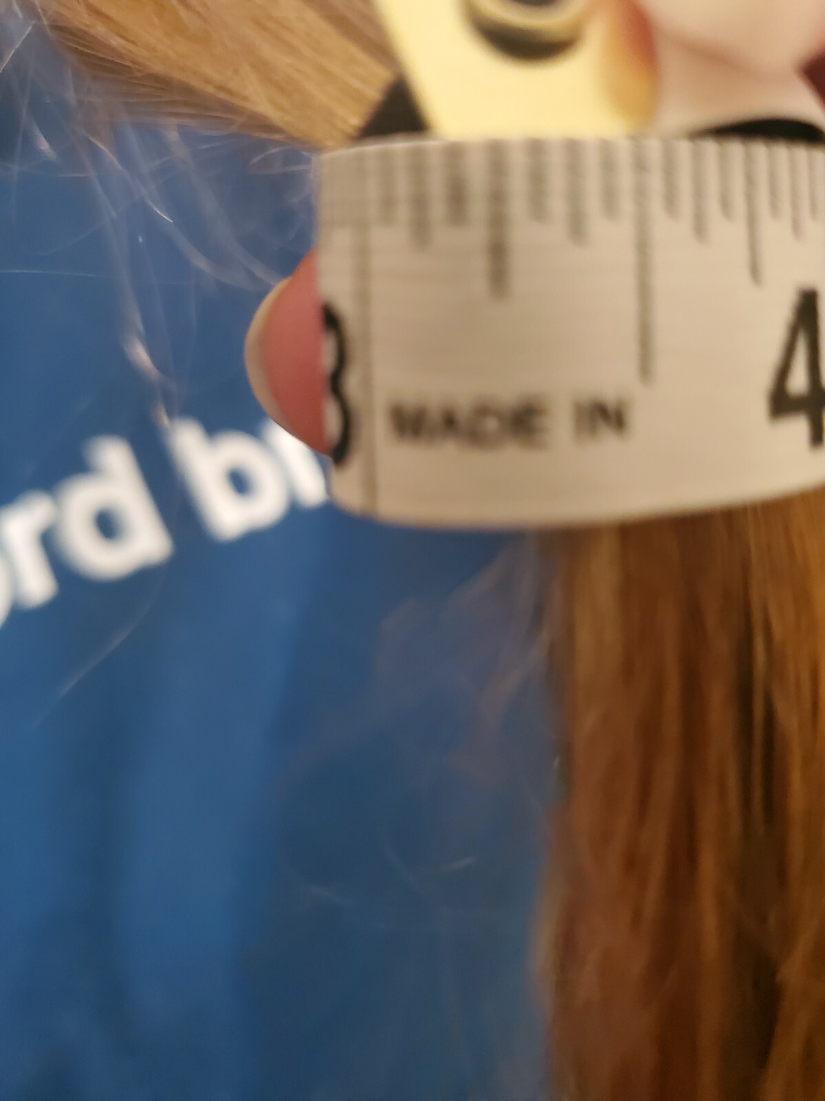 Real Virgin Human hair in auburn/strawberry blonde – cut to length