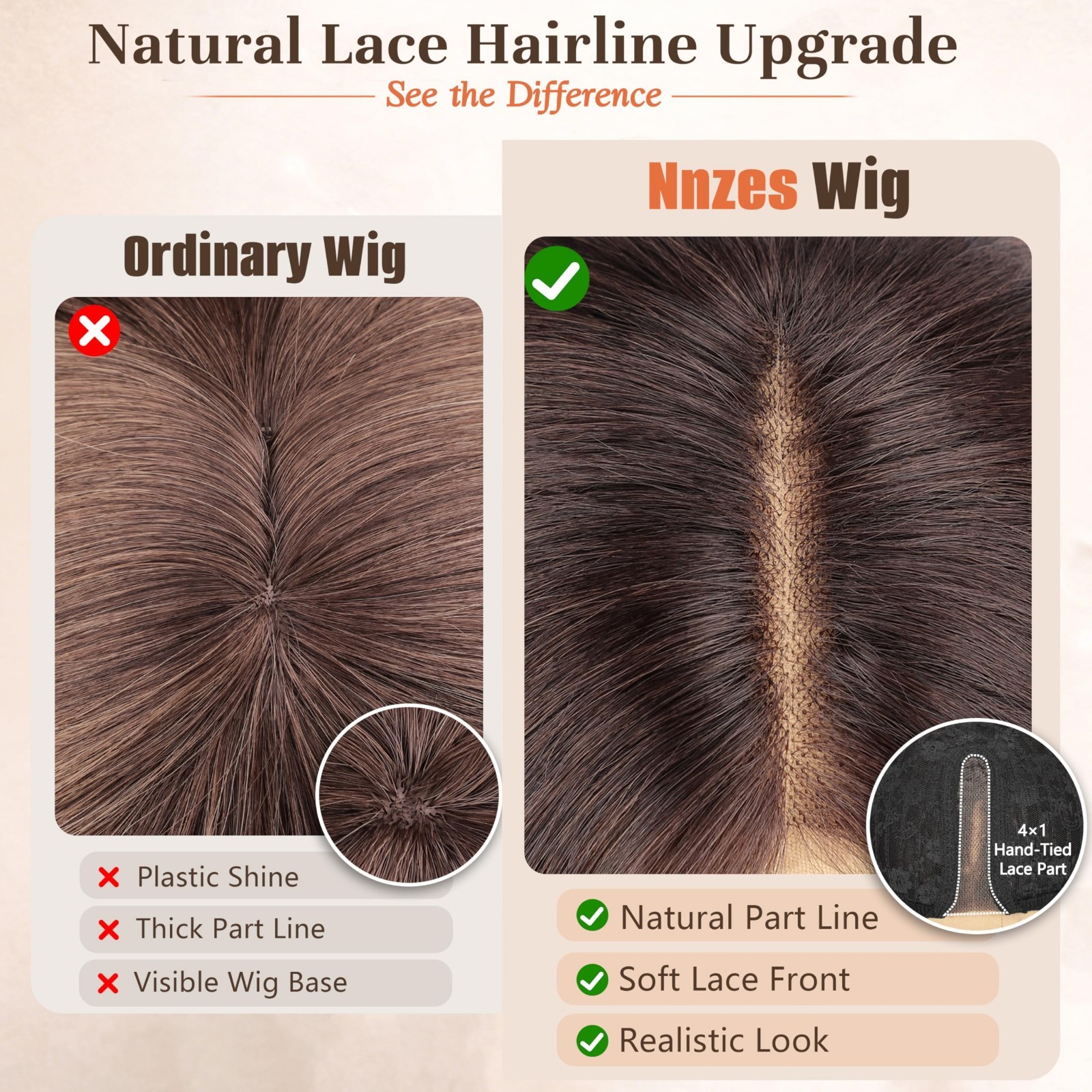 26In Long Wavy Wig – Brown & Blonde Mixed, Heat-Resistant, Natural Hairline, Mid