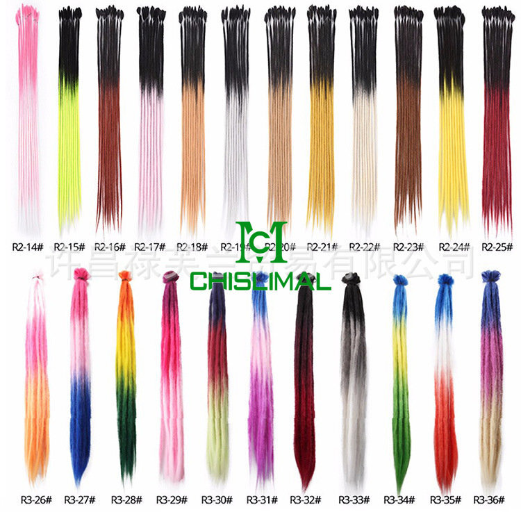 20in Ombre Dreadlocks Extensions Crochet Braiding Hair Dreads Locs Synthetic New