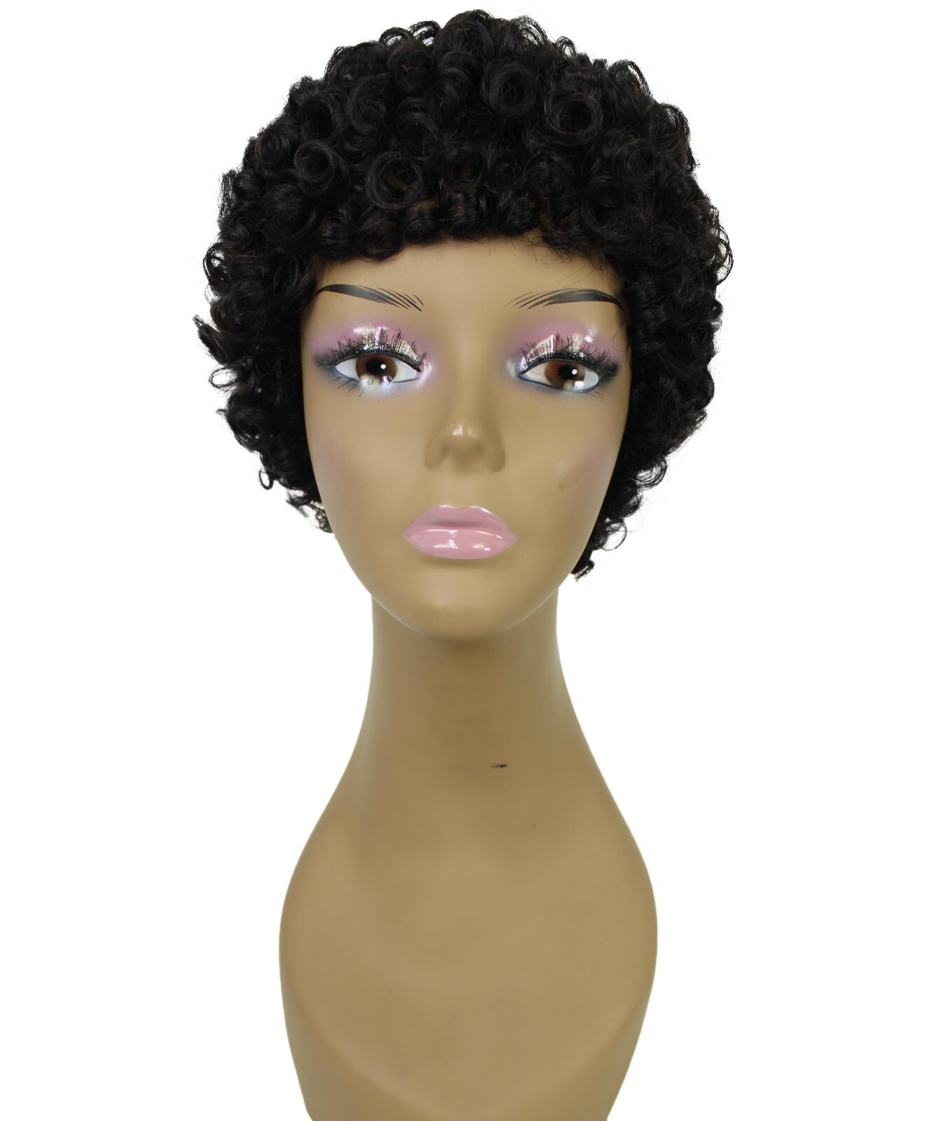 LUXLUXE Jada Curly Pixie 9.5 in Long Full Wig Full Cap Wig,BFH-0004