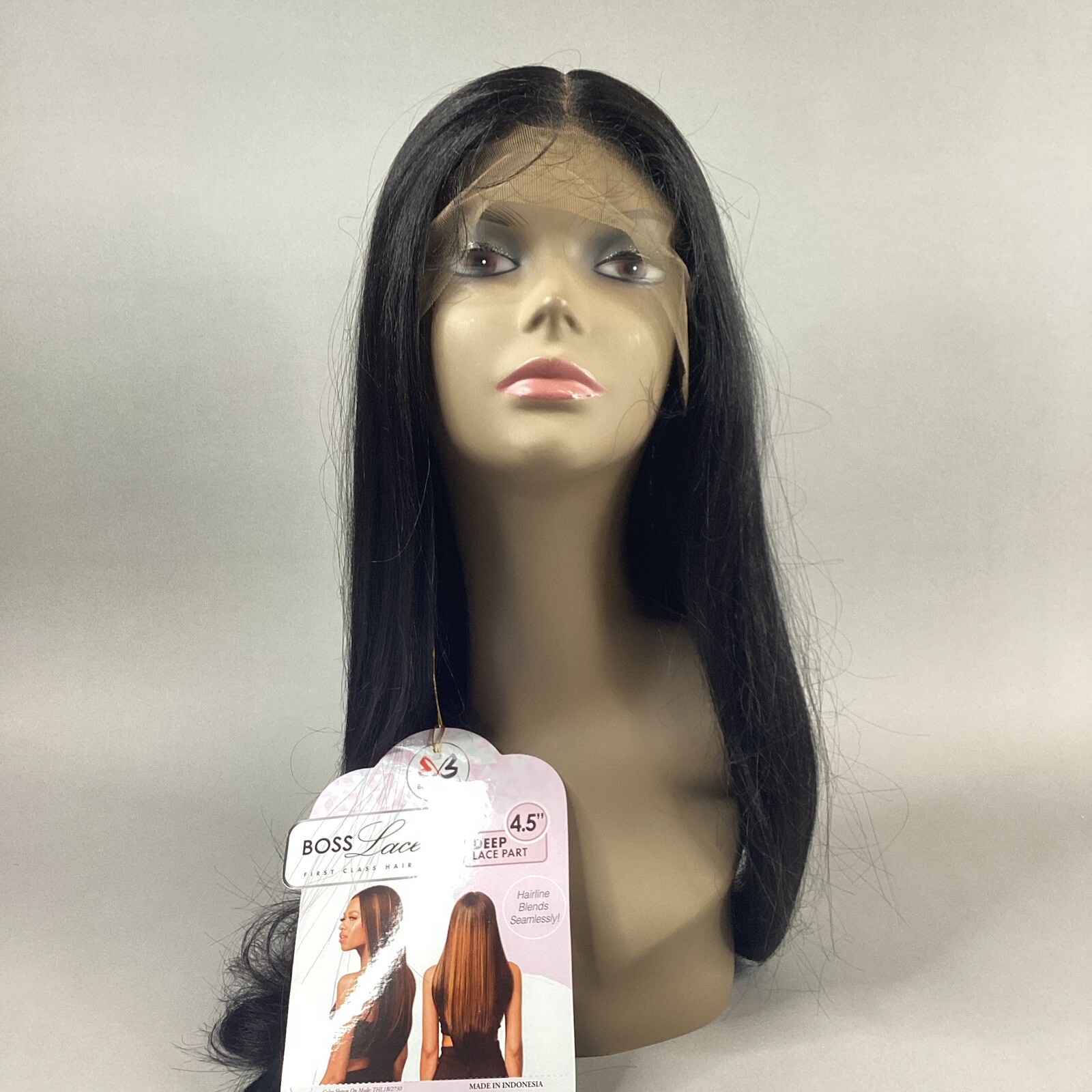 MLF560 Suzie #1B Off Black Long Straight Premium Synthetic Lace Front Wig