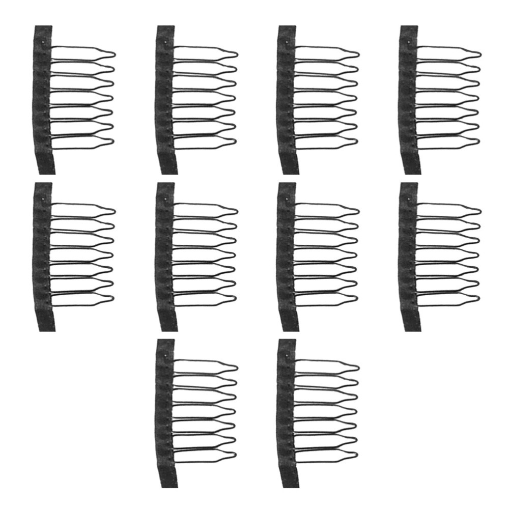 10Pcs Steel Tooth Clip for Lace Black Wig Comb Clip for Secure Decoration Use