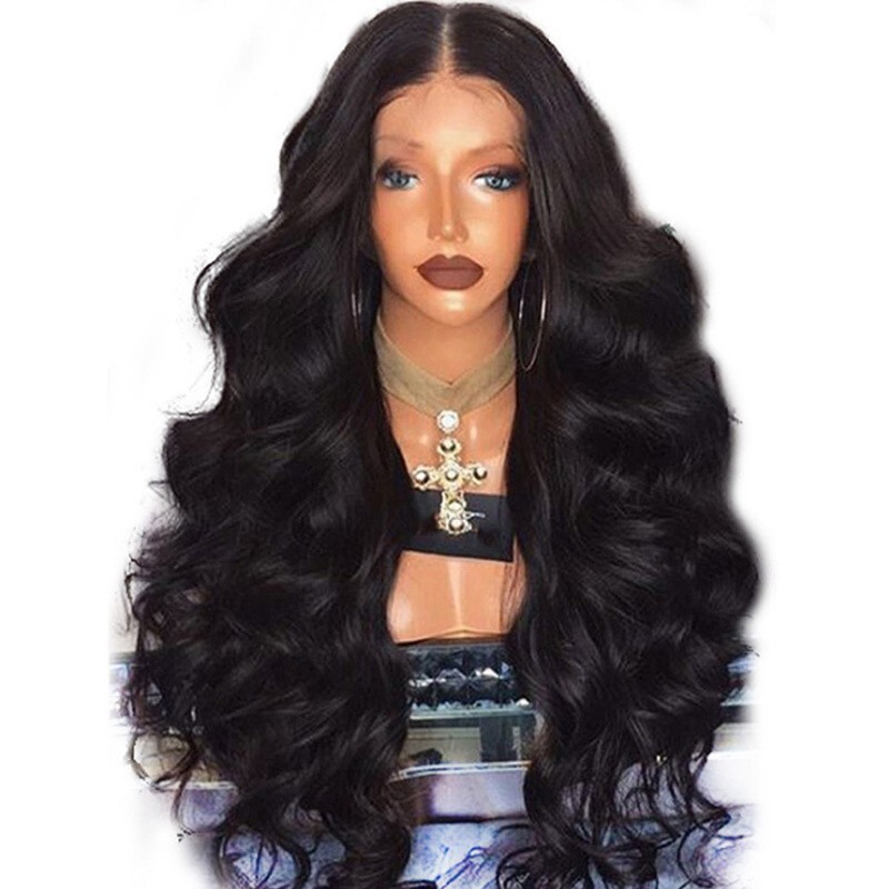 1 Set Human Hair Lace Front Wig Body Long Wave Lace Frontal Wigs for Women Wigs