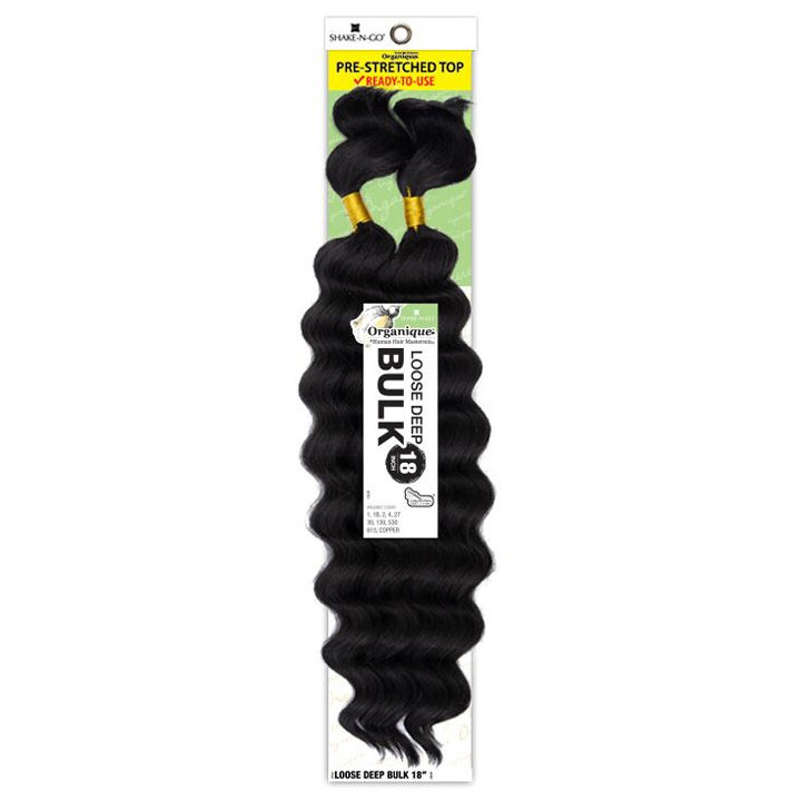 Shake-n-go Organique Human Hair Mastermix Braids – Loose Deep Bulk 18″