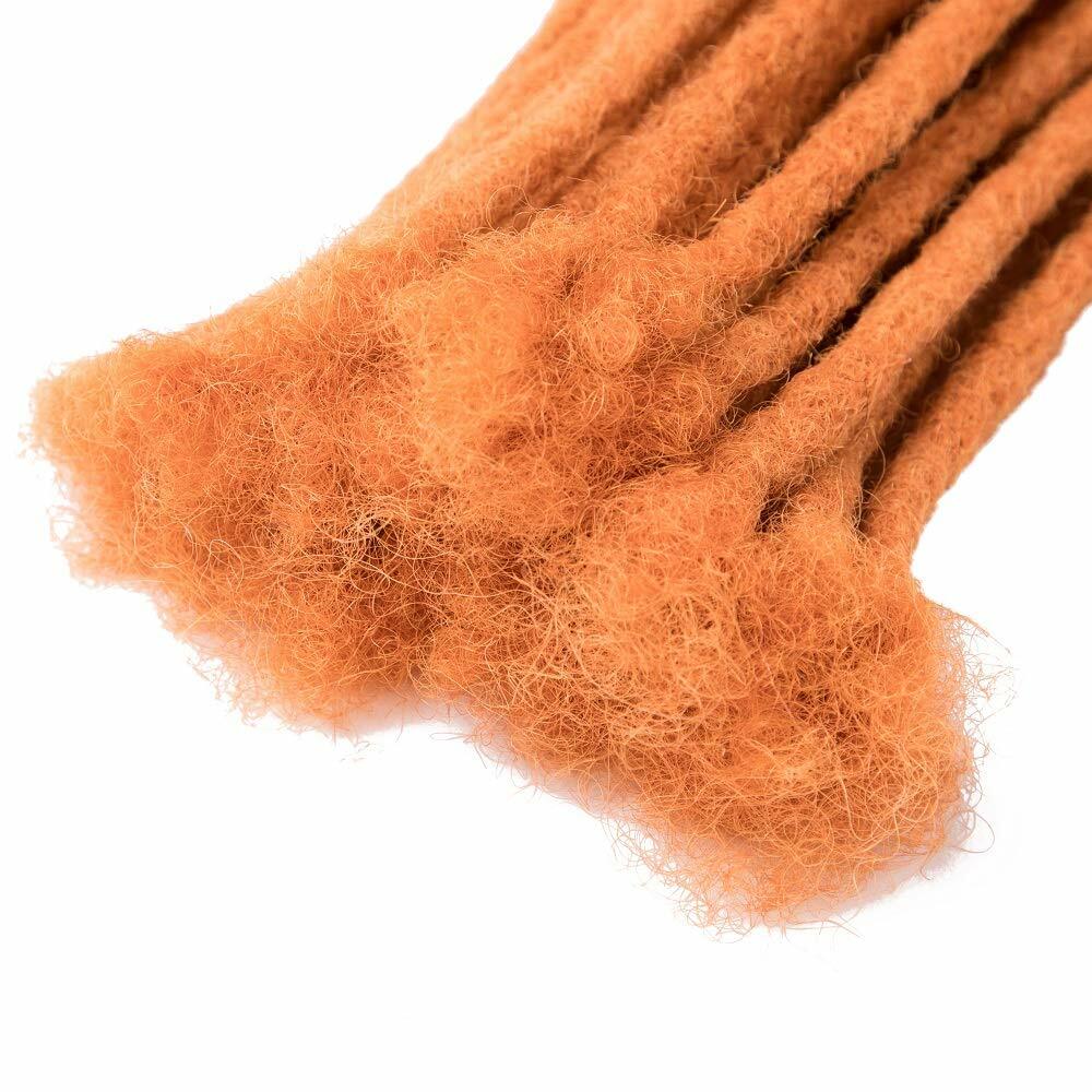 100%Real Human Hair Dreadlocks Extensions Handmade 0.8cm Locs Crochet Braid Hair