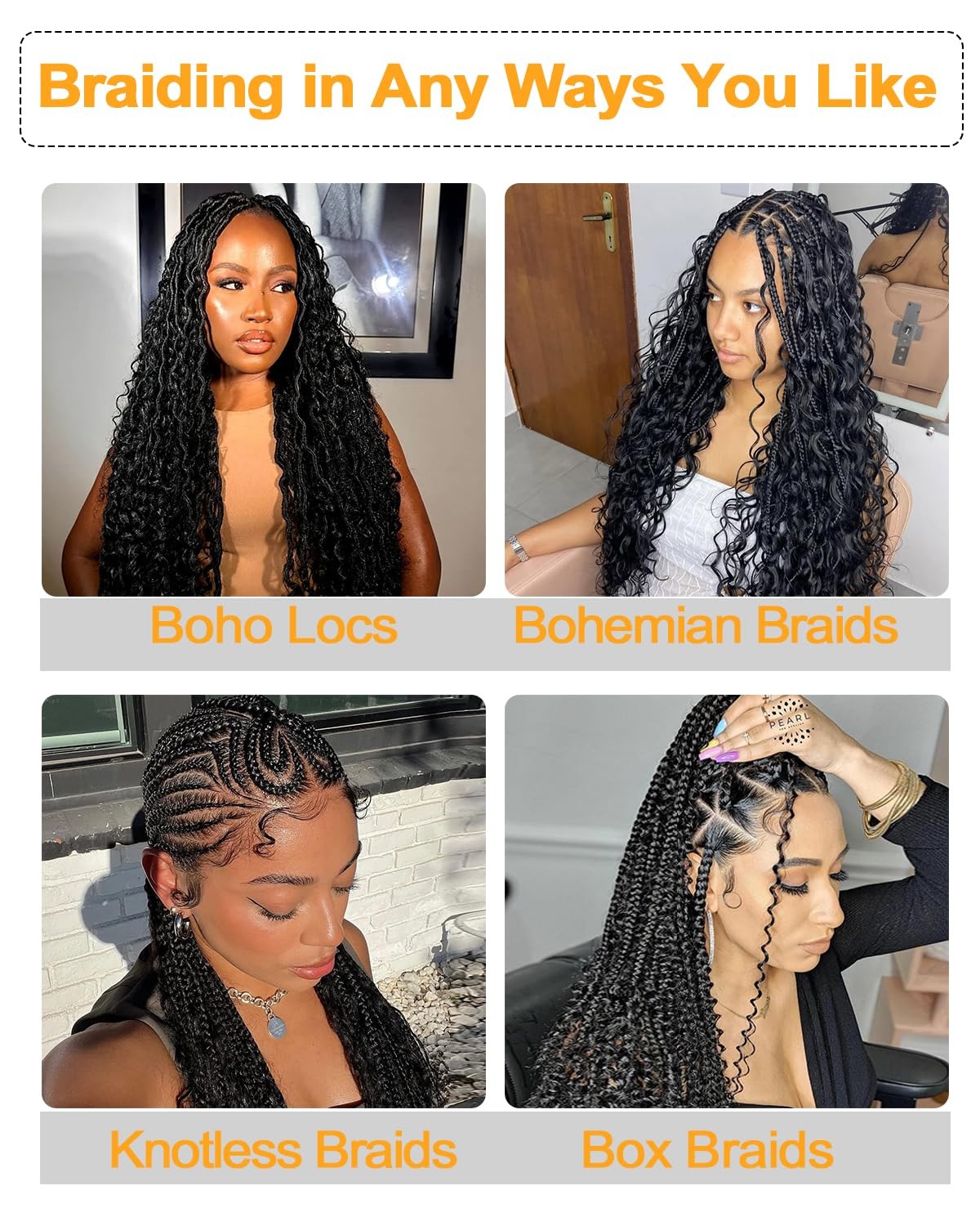 Beeos 99J Burgundy Deep Wave Boho Hair For Braiding 100G No Weft Remy Human