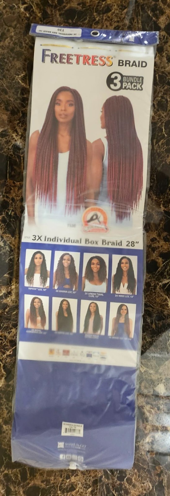 Freetress braid 3 bundle pack color T30 28 inch 1 pk shake-n-go