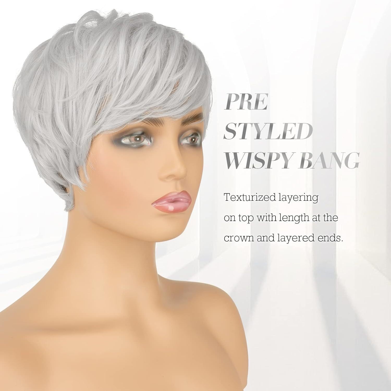 Women’s Multiple Colors Pixie Cut Wig Short Layered Synthetic Hair