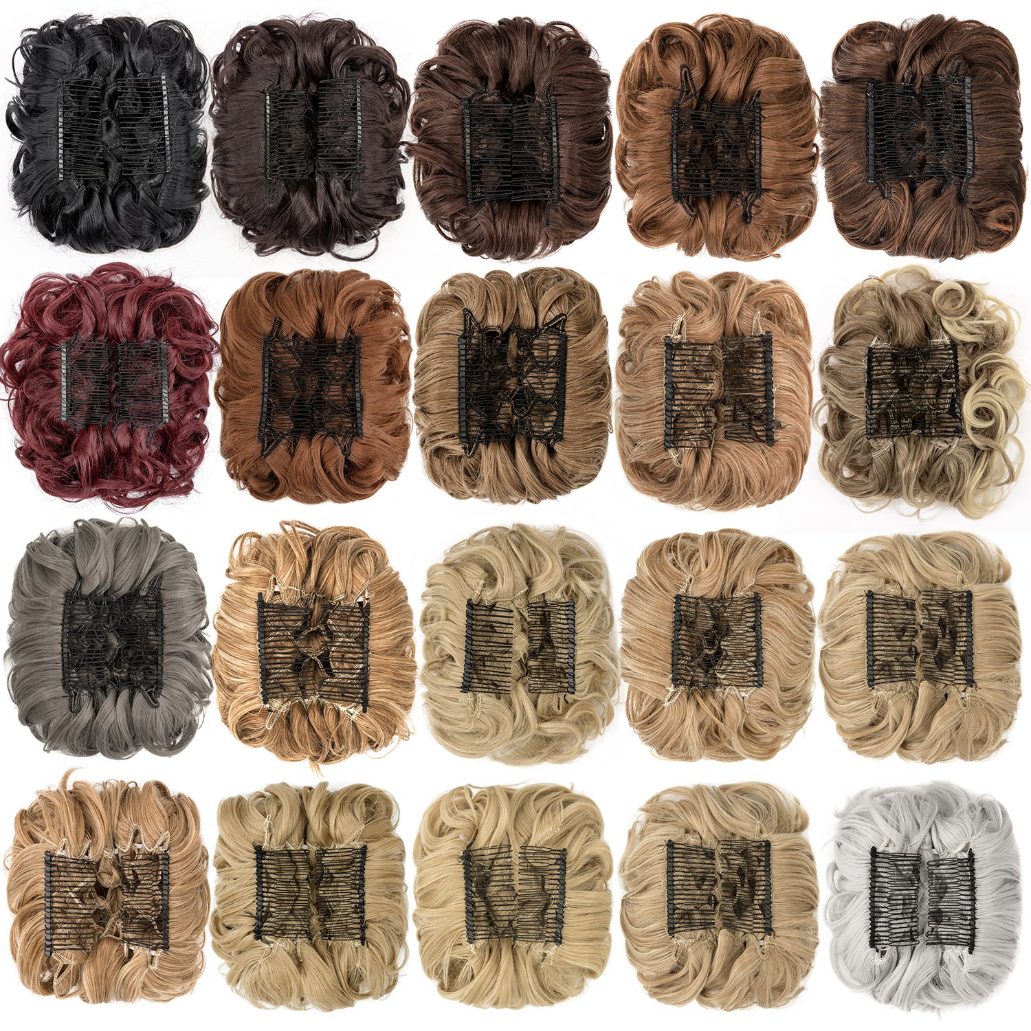 90G Thick Real AS Human Messy Bun Hair Piece Scrunchie Updo Hair Extensions USA