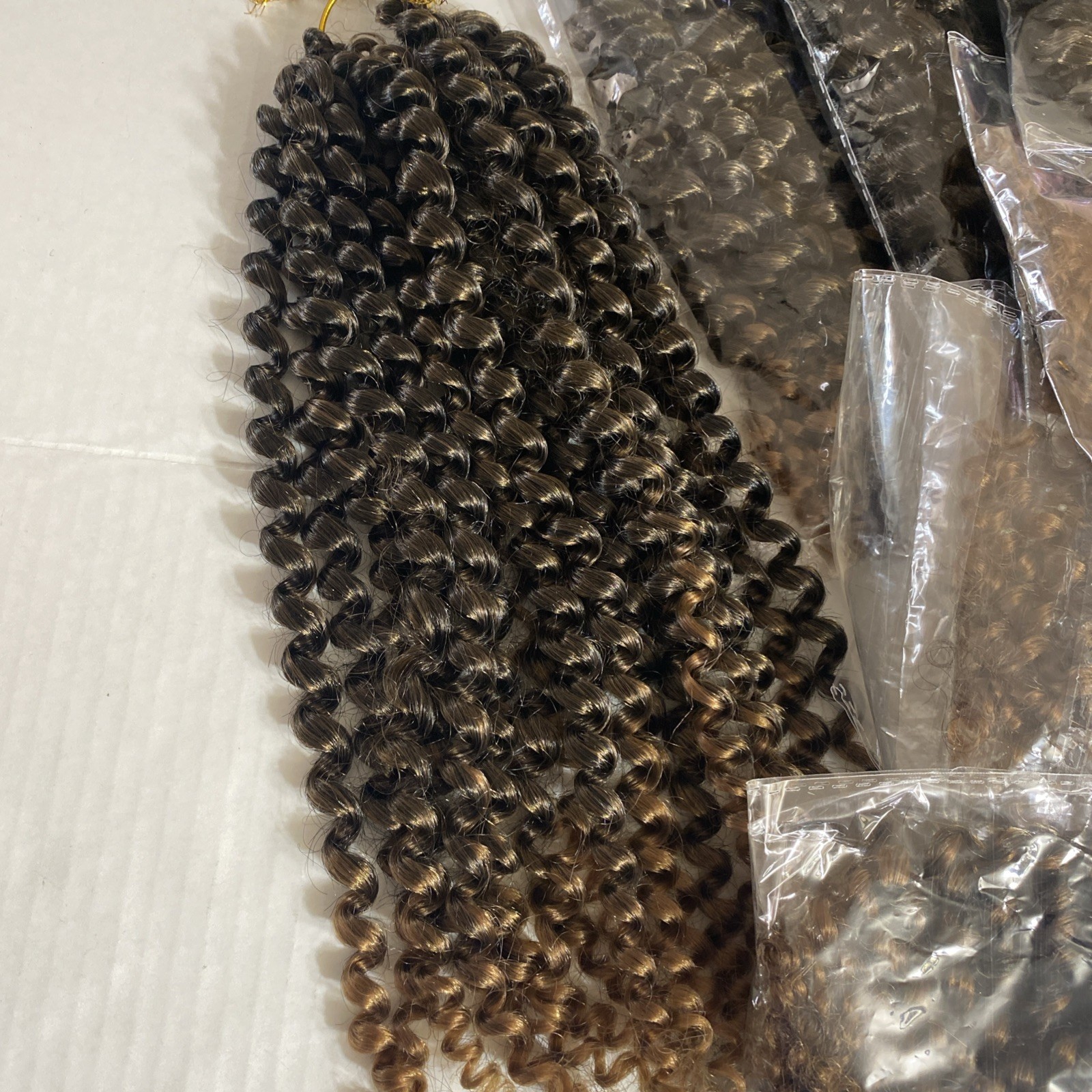 Passion Twist Crochet Hair 12 Inches Water Wave Pre Looped Spring Bohemian 1B/27